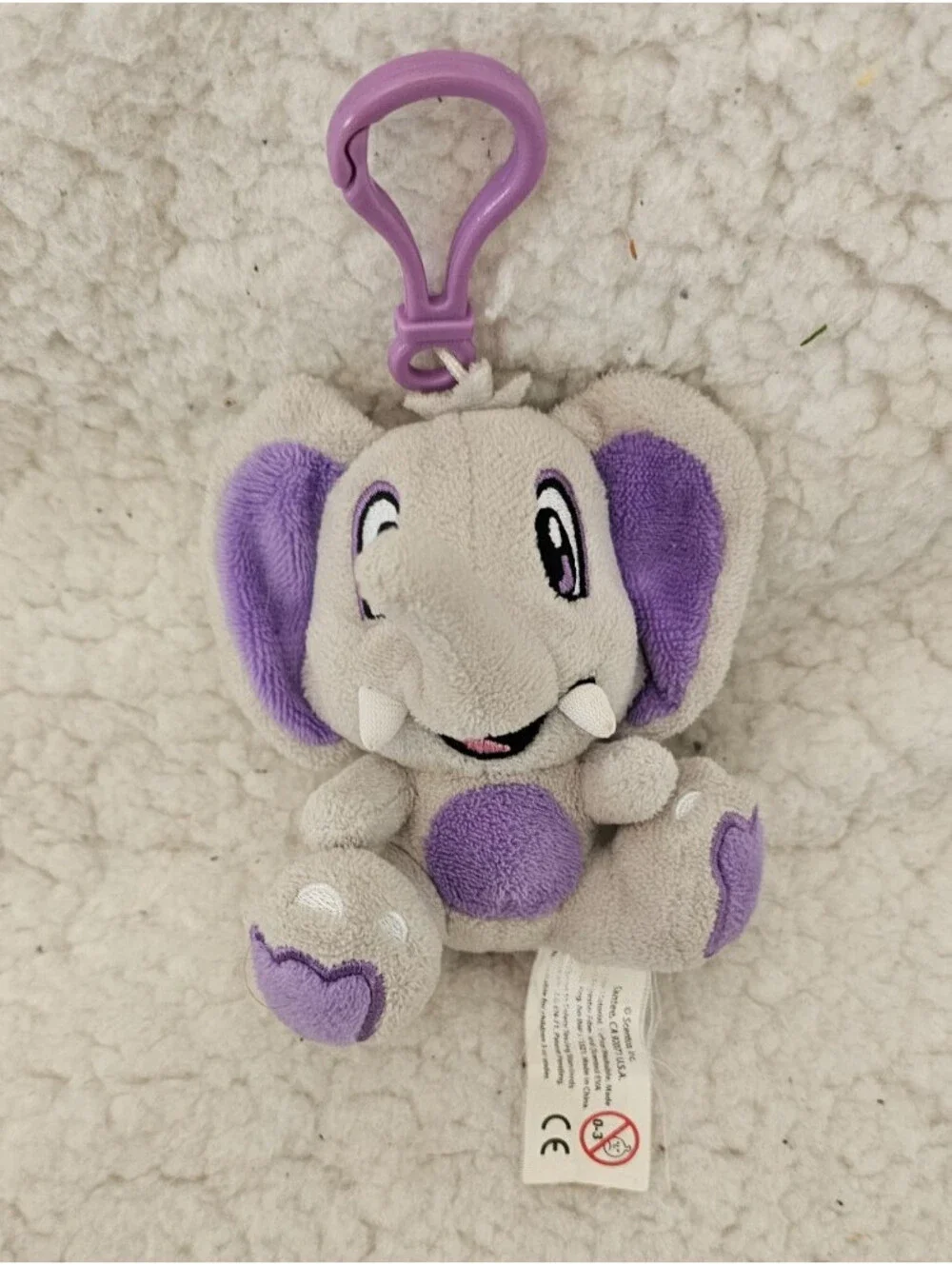Smanimals Backpack Buddy Elephant Grape Jelly Scented Keychain 4